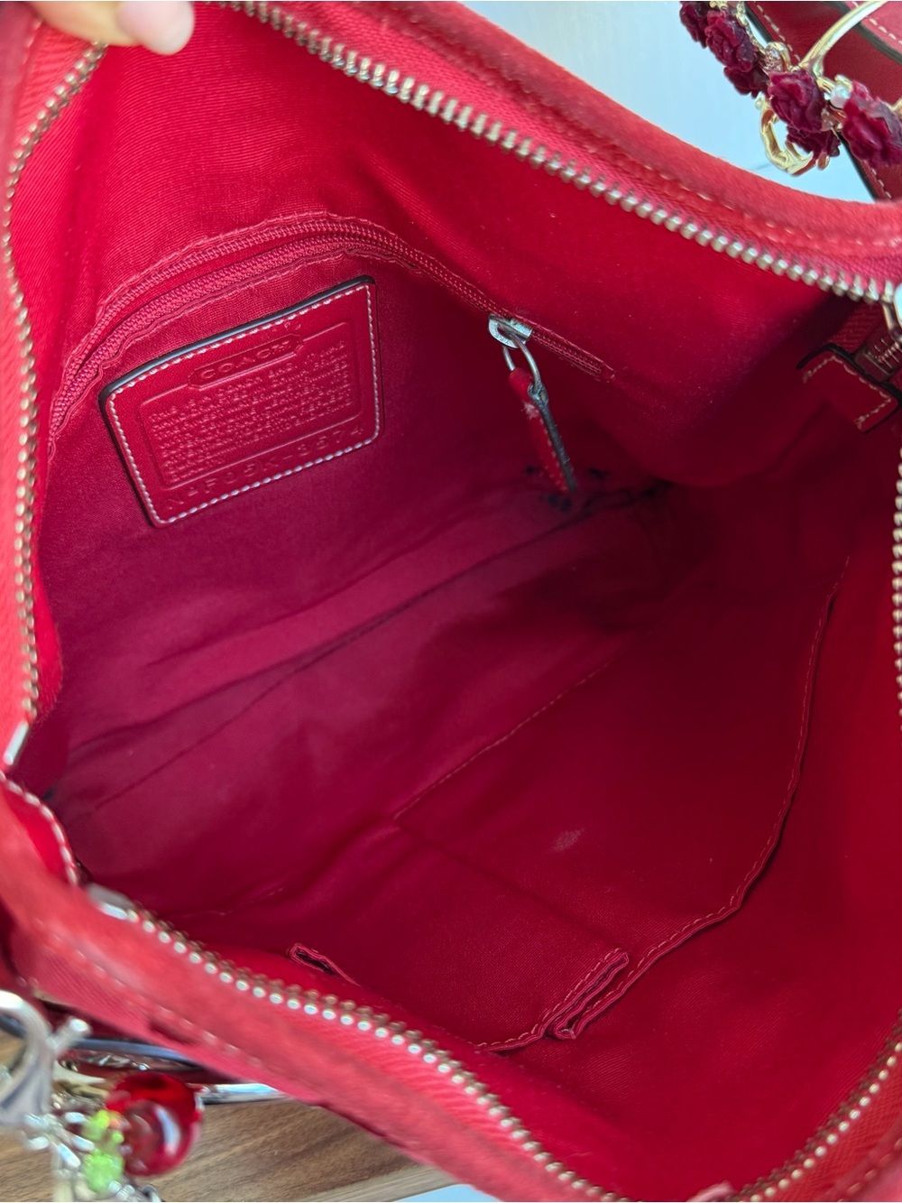 Coach Red Shoulder Bag - Picture 8 of 9